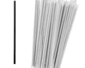 CIAO! 7.75" Jumbo Black Straws (5.9mm Diameter) Paper-Wrapped 6,000/case
