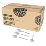CIAO! Medium Weight Disposable White Soupspoon (Case of 1,000)