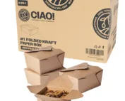 CIAO! Kraft Take Out Microwavable Food Containers, #1 30 oz (450/case)