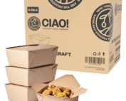 CIAO! Kraft Take Out Microwavable Food Containers, #4 110 oz (160/case)