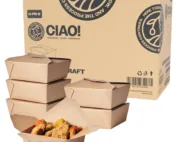 CIAO! Kraft Take Out Microwavable Food Containers, #8 48 oz (300/case)