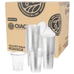 CIAO! 12 oz PET Plastic Cold Drink Cup, Great for Smoothies, Iced Coffee and Cold Drinks, 92mm (Case of 1,000)