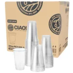 CIAO! 20 oz PET Plastic Cold Drink Cup, Great for Smoothies, Iced Coffee, and Cold Drinks, 98mm (Case of 1,000)