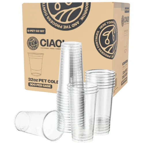 CIAO! 32oz PET Plastic Cold Cup (Case of 300)