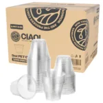 CIAO! 9 oz PET Plastic Cold Drink Cup, Great for Smoothies, Iced Coffee, and Cold Drinks, 92mm (Case of 1,000)