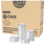 CIAO! PET Flat Lid with Straw Slot, Designed and Fit for 14 oz/16 oz/20 oz/24 oz Brand PET Cold Drink Cups Only, 98mm (Case of 1,000)