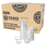 CIAO! 1 oz PP Clear Portion Cup, Lids Sold Separately (Case of 2,500)