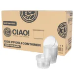 CIAO! 12oz Polypropylene Bulk Clear Deli Container (Case of 500)