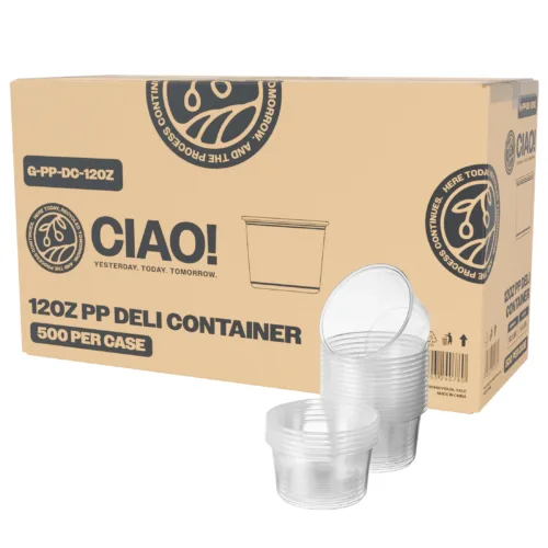 CIAO! 12OZ Polypropylene Clear Deli Containers (Case of 500)