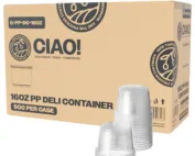CIAO! 16OZ Polypropylene Clear Deli Container (Case of 500)
