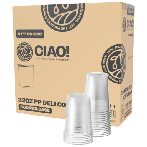 CIAO! 32OZ Polypropylene Clear Deli Containers (Case of 500)