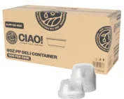 CIAO! 8OZ Polypropylene Clear Deli Containers (Case of 500)