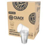 CIAO! 12 oz Polypropylene Ribbed Disposable Cup (Case of 1,000)