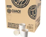 CIAO! 16 oz Insulated Double Wall Paper Hot Cup, 500 Count