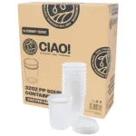 CIAO! 32 oz PP Injection Molded Soup-Deli Container with LLDPE Lid, Microwavable and BPA Free (240/240 combo pack)
