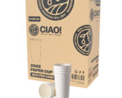 CIAO! 20oz White Paper Hot Cup, Disposable, 90mm Diameter 600 Count