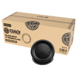 CIAO! 9" Black Heavy Weight Plastic Plate (Case of 400)