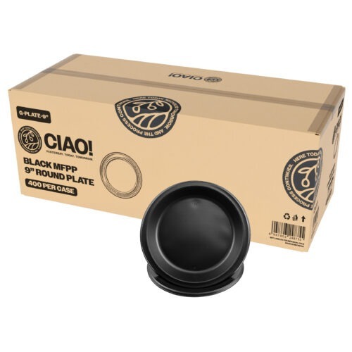 CIAO! MFPP 9" Round BPA Free Round Black Plate