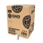 CIAO! 4oz White Paper Hot Cup, Disposable, 90mm Diameter 1,000 Count