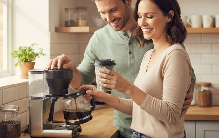 Brew at home on the go with CIAO! paper hot cups and sip lids