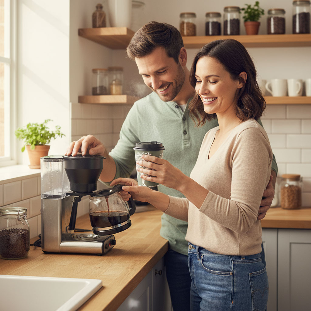 Brew at home on the go with CIAO! paper hot cups and sip lids