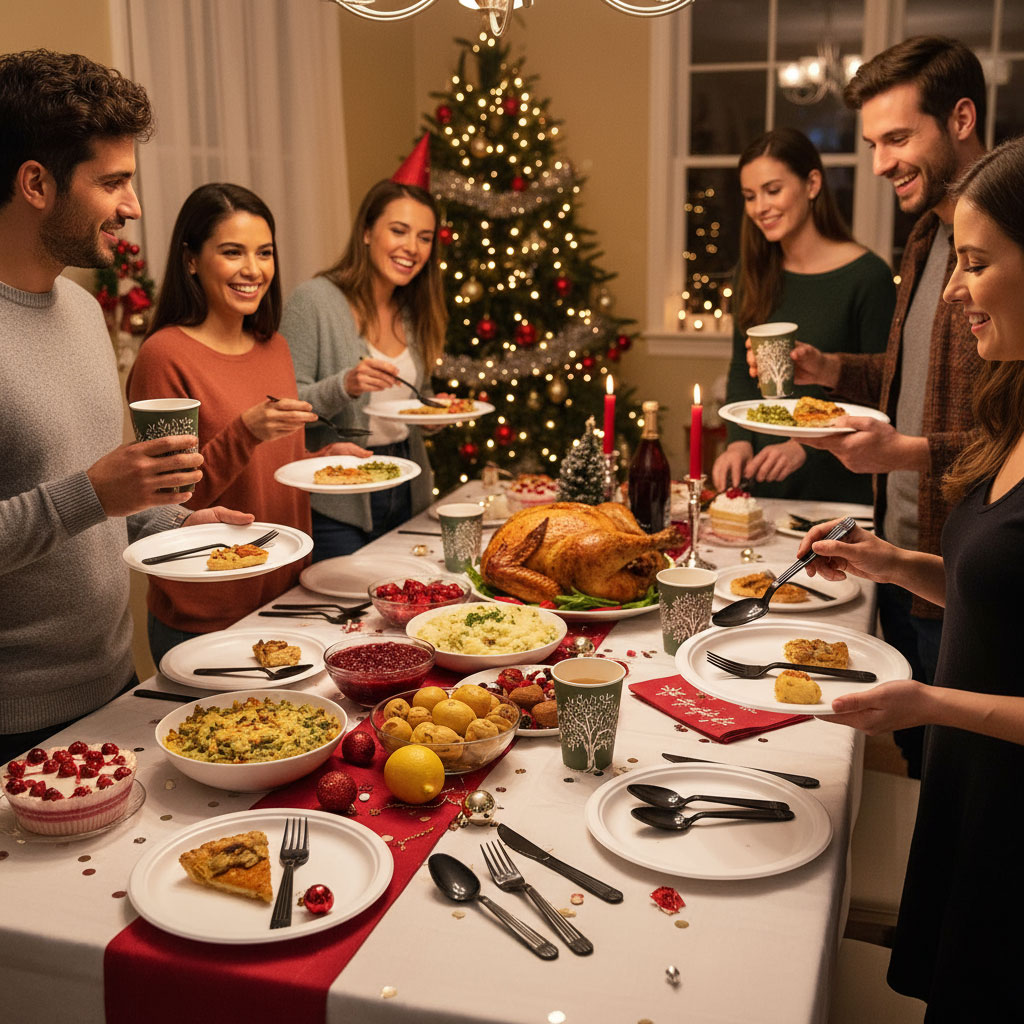 Disposable Packaging for Holiday Parties: Easy Cleanup, Beautiful Presentation