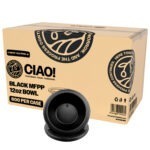 CIAO! 12 oz Black Heavy Weight Plastic Bowl Mineral Filled Polypropylene MFPP (Case of 800)
