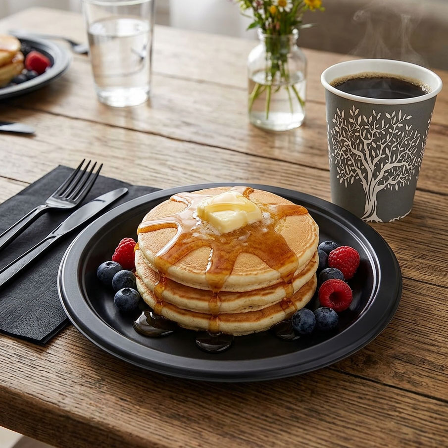 CIAO packaging breakfast cereal bowls for hotel guests and hotel continental breakfast service